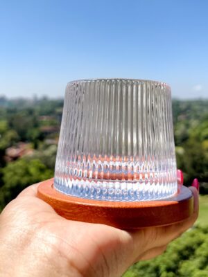Glenn Rotating Whiskey Glass -Stripped