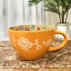 Bambi Bohemian Ceramic Mug- Orange