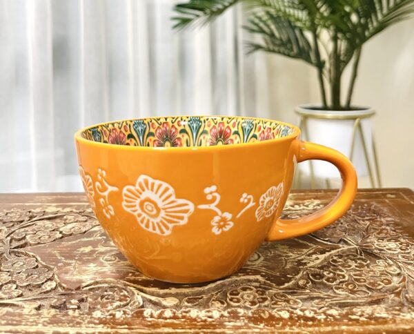 Bambi Bohemian Ceramic Mug- Orange