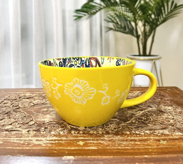 Bambi Bohemian Ceramic Mug -Yellow