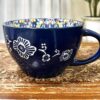 Bambi Bohemian Ceramic Mug -Navy Blue