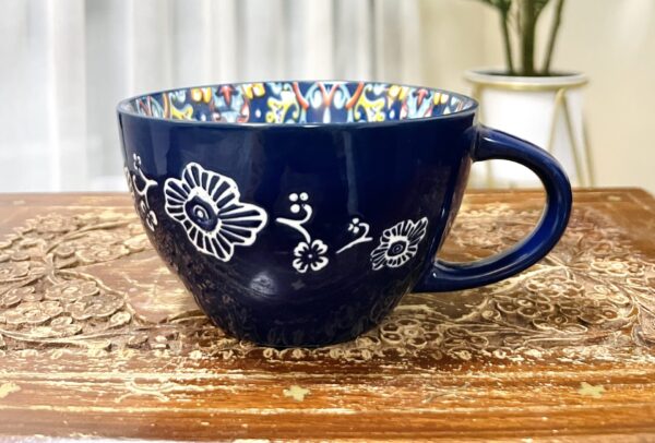 Bambi Bohemian Ceramic Mug -Navy Blue