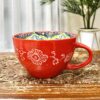 Bambi Bohemian Ceramic Mug-Red