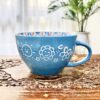 Bambi Bohemian Ceramic Mug - Light Blue
