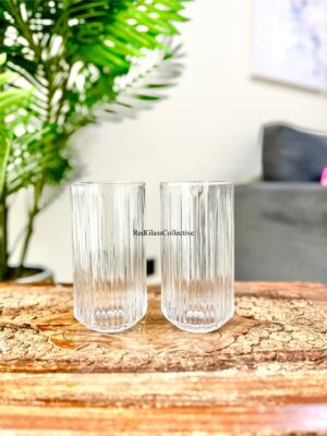Jo Ribbed Glass Tumbler Set