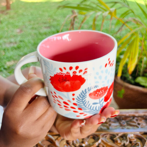 Polly Petal Ceramic Mug - Pink