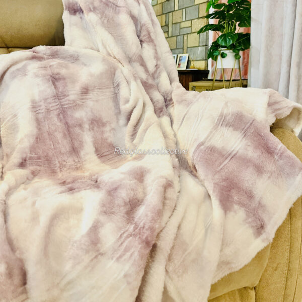 Emma Tie & Dye Flannel Throw Blanket - Purple Hue
