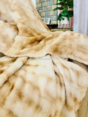 Emma Tie & Dye Flannel Throw Blanket - Brown Hue