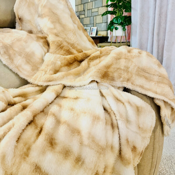 Emma Tie & Dye Flannel Throw Blanket - Brown Hue
