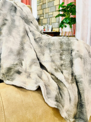 Emma Tie & Dye Flannel Throw Blanket - Grey Hue