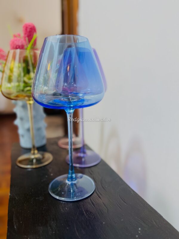 Viola Red Wine Glass - Blue