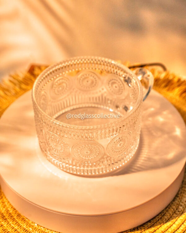 Connie Clear Glass Mug- Sunflower