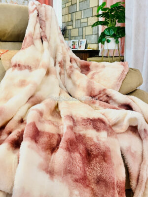 Emma Tie & Dye Flannel Throw Blanket - Pink Hue