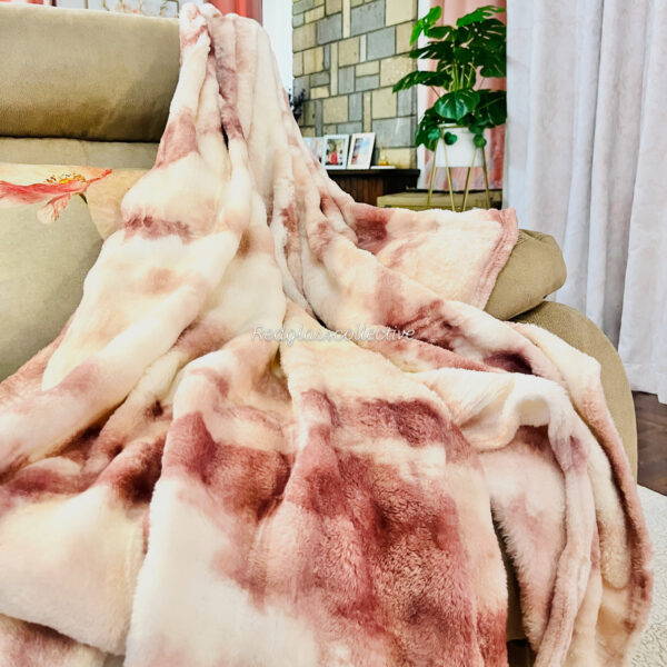 Emma Tie & Dye Flannel Throw Blanket - Pink Hue