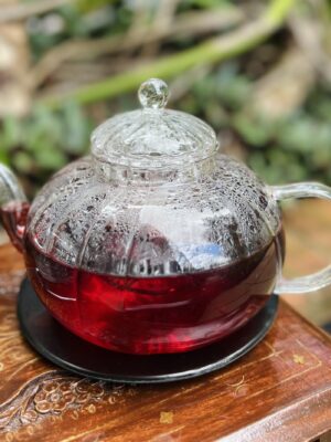 Claire Pumpkin Glass Teapot