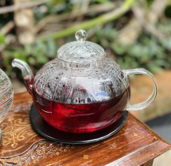 Claire Pumpkin Glass Teapot