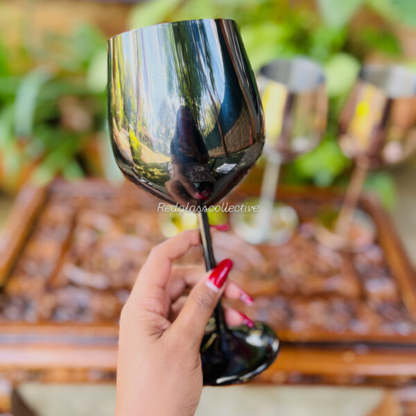 Goldie Wine Goblet - Black