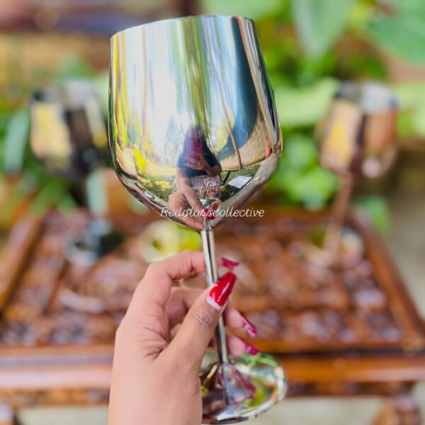 Goldie Wine Goblet - Silver